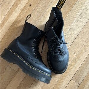 Dr. Martens Black Lace Up Boots with Chunky Soles SOLD